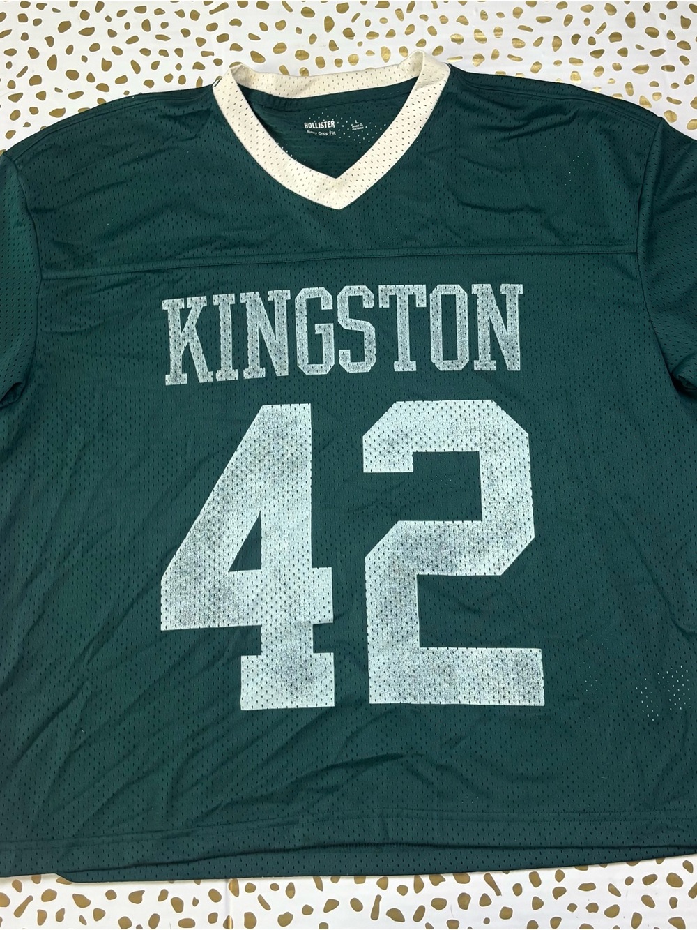 Hollister Green Mesh 'Kingston 42' Athletic Jersey